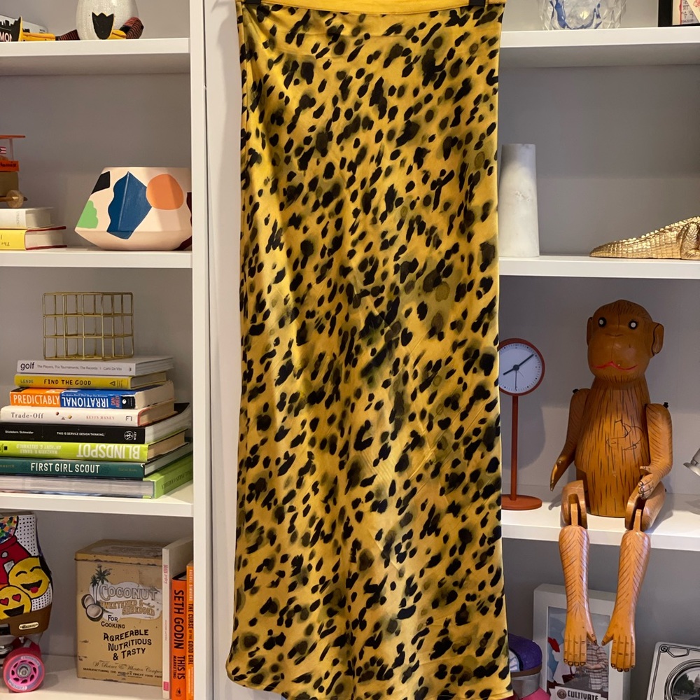 Anine Bing Cheetah silk Skirt